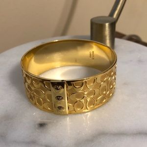 Coach Signature Gold Bangle Bracelet